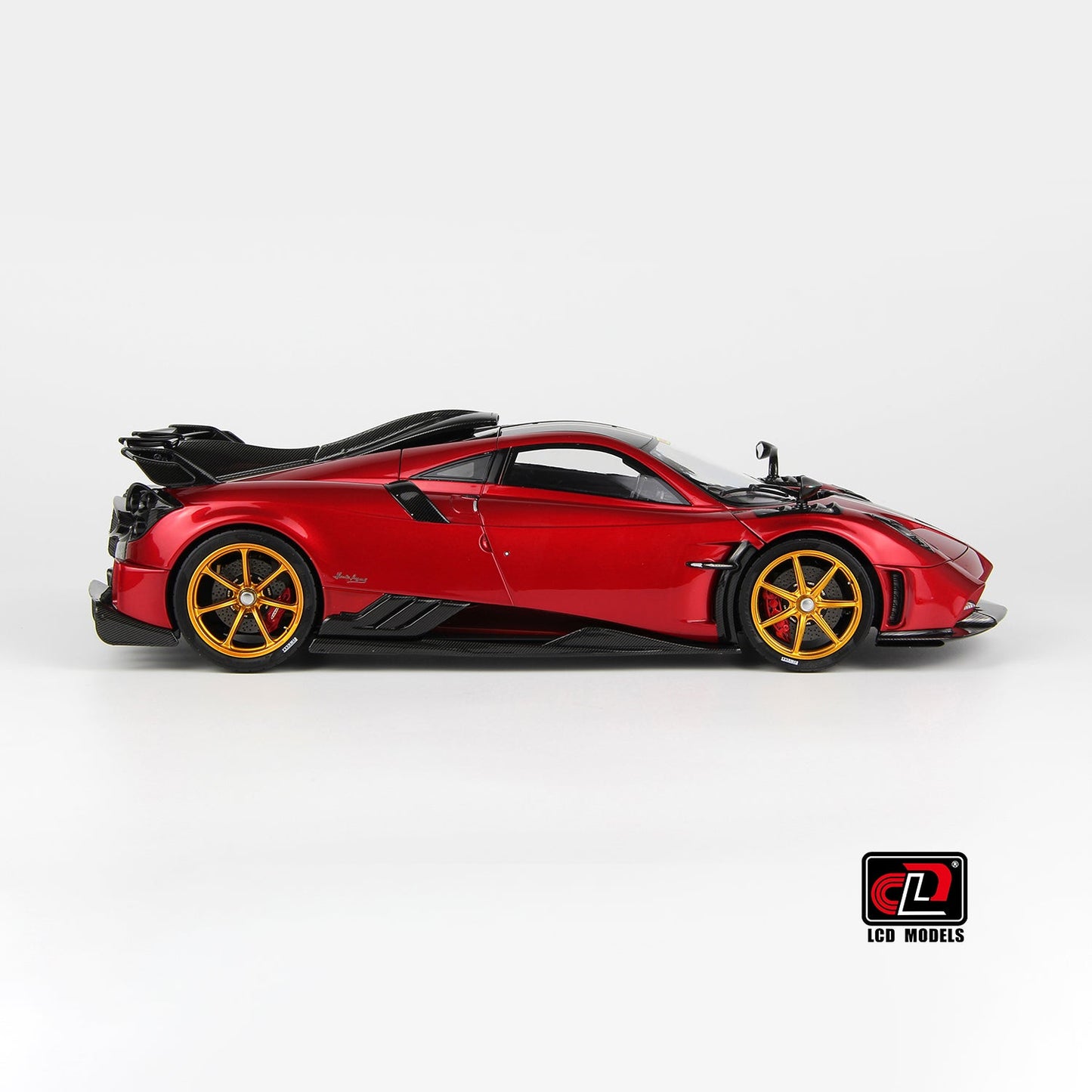 LCD 2020 Pagani Imola Red w/ Gold Wheels 1:18