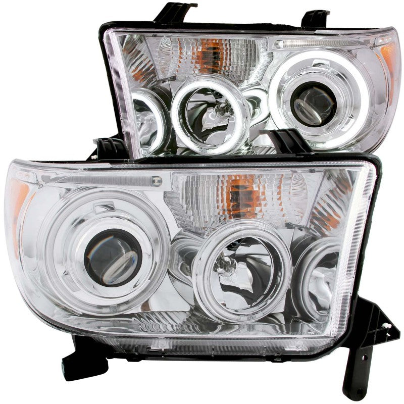 Anzo 2007-2013 Toyota Tundra Projector Headlights w/ Halo Chrome (CCFL)