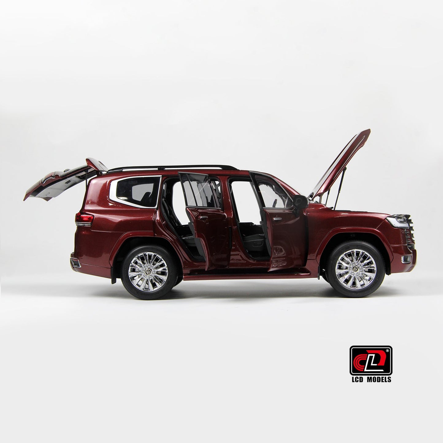 LCD Toyota Land Cruiser 300-ZX Dark Red 1:18