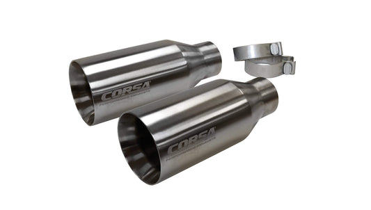 Corsa Replacement / 5.0 in Single Flat Cut Tip Kit | Raptor 3.5T, RAM TRX CORSA Systems (14051)