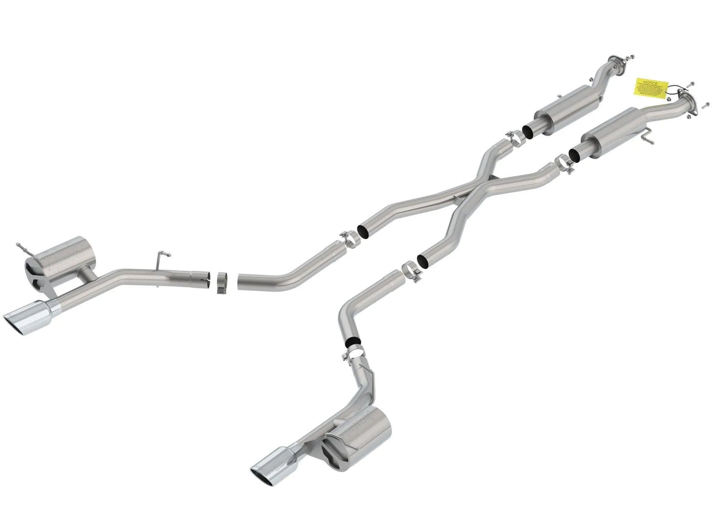 Borla Catback Exhaust Dodge Durango SRT 6.4L  ATAK Black Chrome Tips