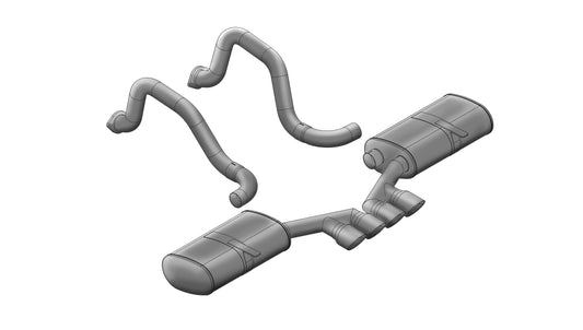 Corsa Sport / 2.5 in Axle-Back 3.5 in Tigershark Tips | 1997-2004 Corvette C5 (14139)