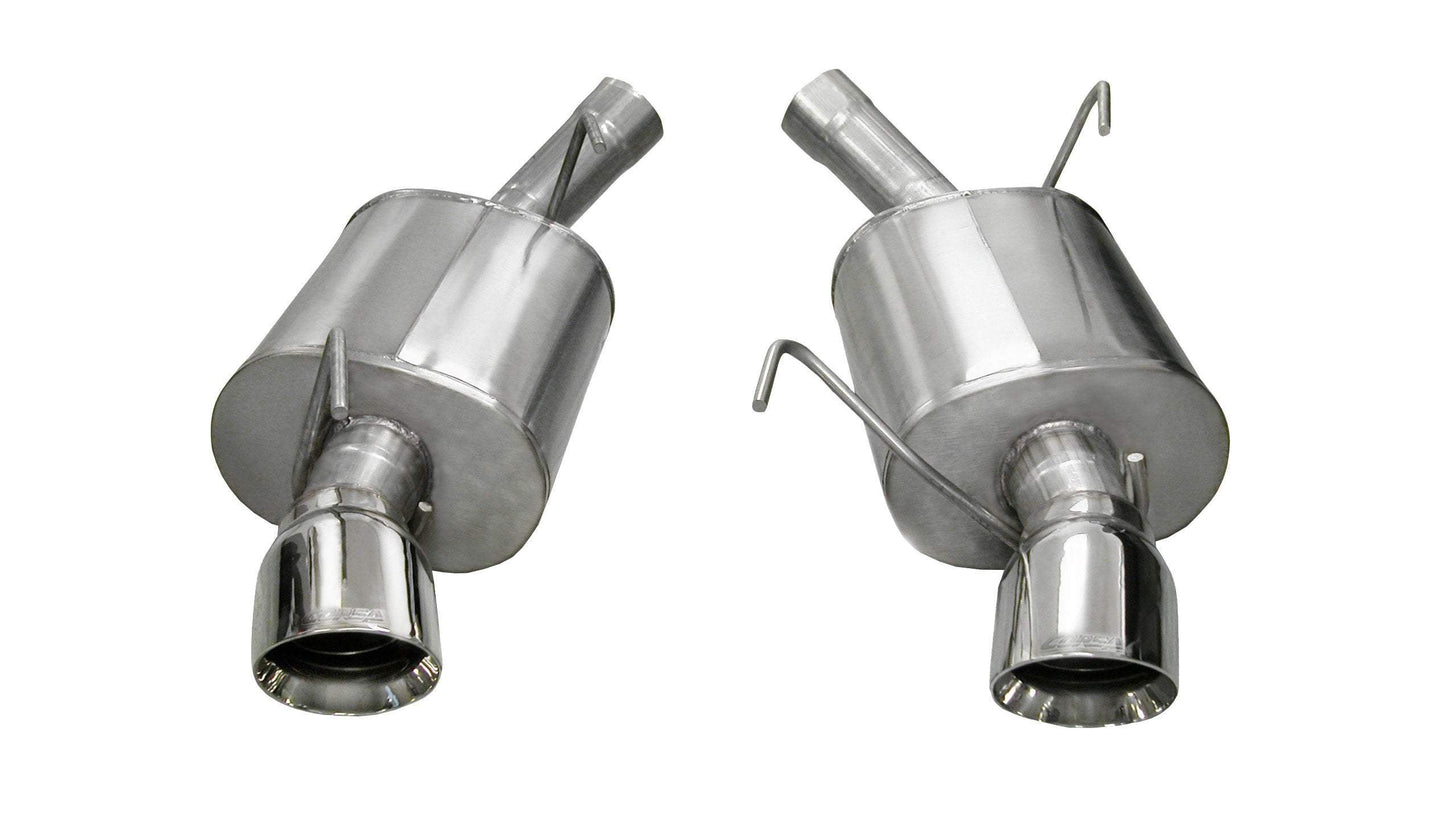 Corsa Xtreme, Sport / 2.5 in Axle-Back 4.0 in Single Tips | 2005-2010 Ford Mustang GT, GT500 (14314, 14311)
