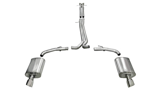 Corsa Sport Sound Level (14315) 2.5 IN Cat-Back Single 4.0 IN Tips 2010-2019 Ford Taurus SHO