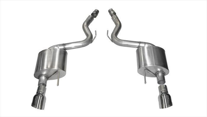 Corsa Sport, Touring / 3.0 in Axle-Back 4.5 in Single Tips | 2015-2017 Mustang GT 5.0L V8 Coupe (14326, 14329)