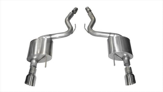 Corsa Sport, Touring / 3.0 in Axle-Back 4.5 in Single Tips | 2015-2017 Mustang GT 5.0L V8 Coupe (14326, 14329)