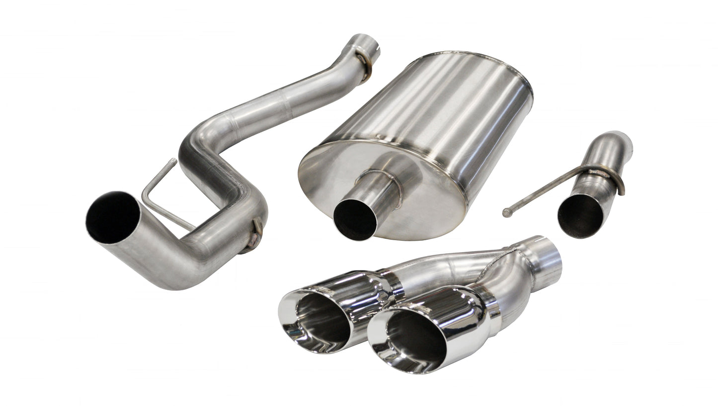 Corsa Sport / 3.0 in Cat-Back 4.0 in Twin Tips | 2011-2014 Ford F-150, Raptor 6.2L (14387)