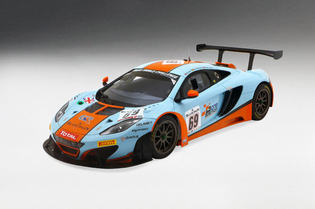 STM Diecast Topspeed Mclaren MP4 12C GT3 #69 Gulf Racing 24hrs of Spa 2013 Blue 1:18