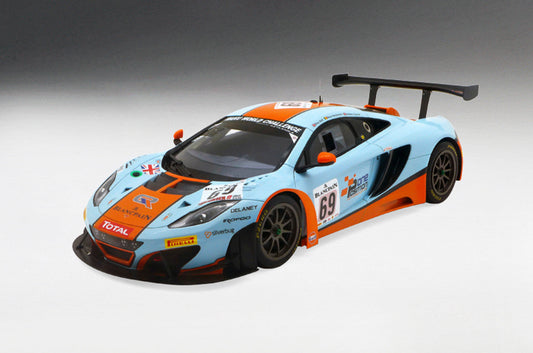 STM Diecast Topspeed Mclaren MP4 12C GT3 #69 Gulf Racing 24hrs of Spa 2013 Blue 1:18