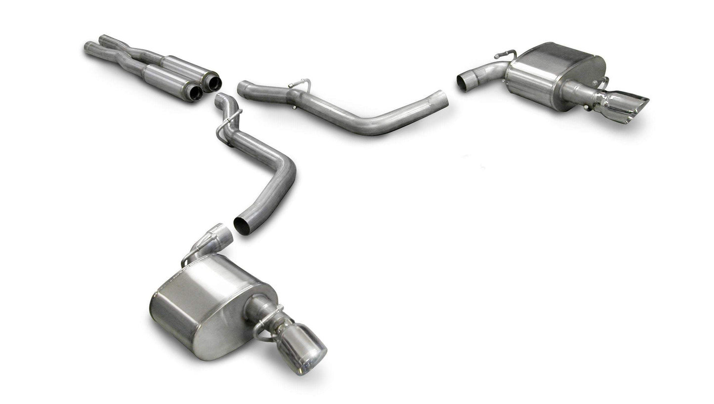 Corsa Dodge Charger Exhaust | Xtreme / 2.75 in Cat-Back Single 4.0 in Tips | 2005-2010 Charger, 300 6.1L (14440)