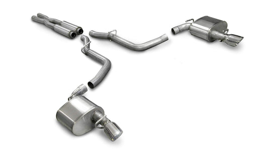 Corsa Dodge Charger Exhaust | Xtreme / 2.75 in Cat-Back Single 4.0 in Tips | 2005-2010 Charger, 300 6.1L (14440)