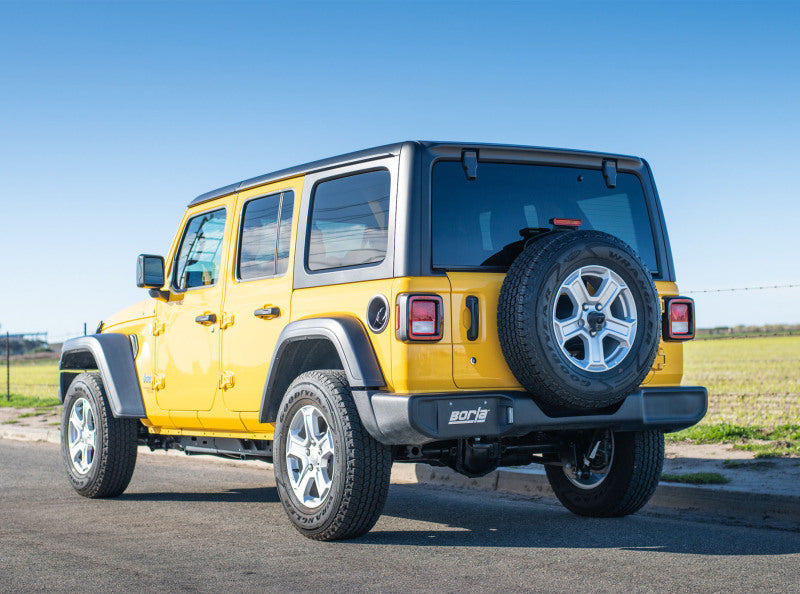 FR SPORT Borla 18-20 Jeep Wrangler JLU 3.6L V6 Climber Turn Down Exit Cat-Back Exhaust 140829 -...