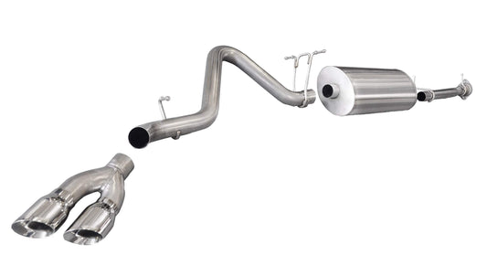 Corsa [OBSOLETE] Sport / 3.0 in Cat-Back SSE 4.0 in Twin Tips | 11-14 Silverado Sierra 2500 6.0L 153WB (14794)