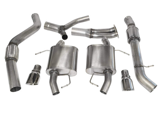 Corsa [OPEN BOX] 3.5 IN Cat-Back Single 4.0 IN Tips (14861) Sport Sound Level | 2007-2012 BMW 335i E90 E91 E92