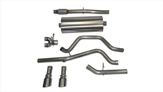 Corsa Sport / 3.0 in Cat-Back DRE 4.0 in Single Tips | 14-19c Silverado Sierra 5.3L 143WB (14869)