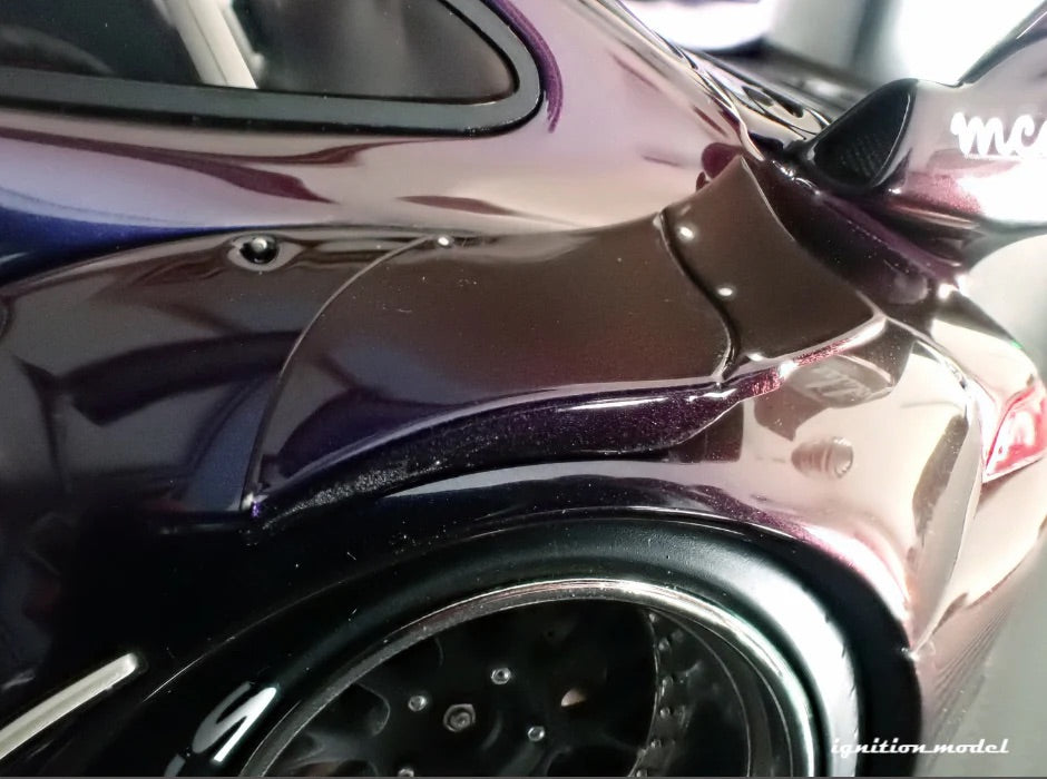 Ignition Model Porsche 993 RWB "Army Girl" Purple Metallic 1:18