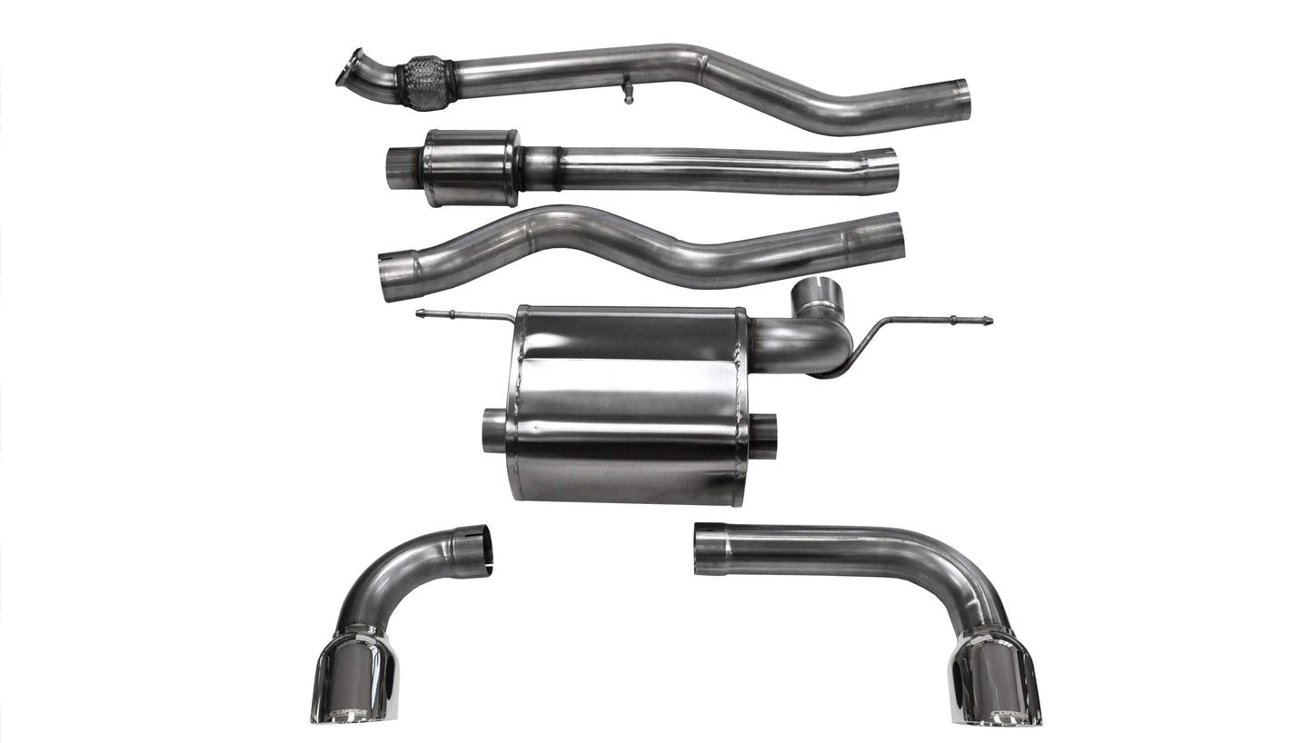 Corsa Touring / 3.0 in Cat-Back 3.5 in Single Tips | 2012-2018 BMW 335i F30 RWD (14937)
