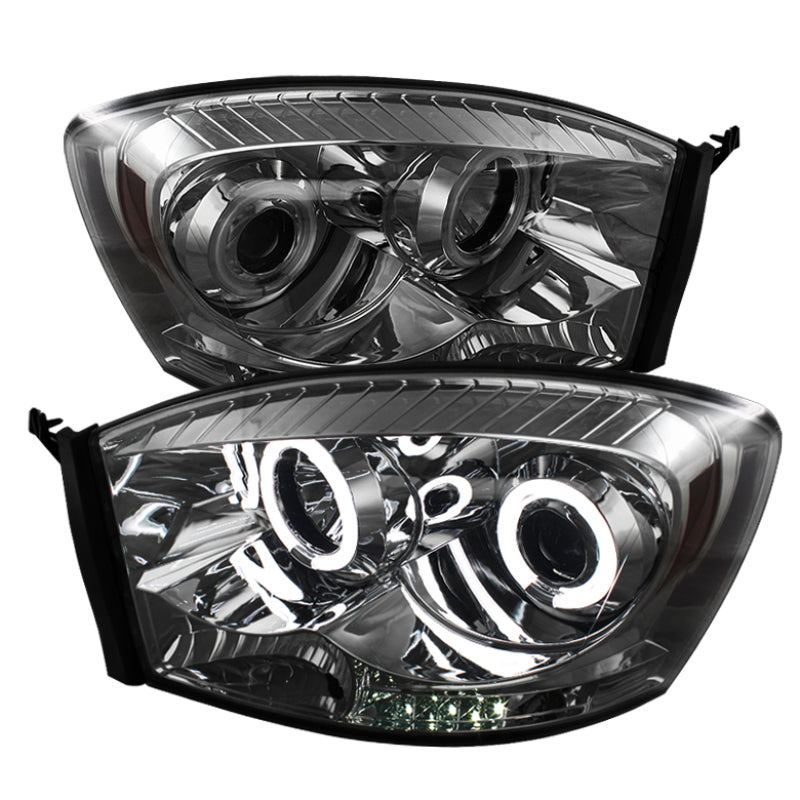 FR SPORT SPYDER Dodge Ram 1500 06-08 06-09 Projector Headlights CCFL Halo LED Smke...