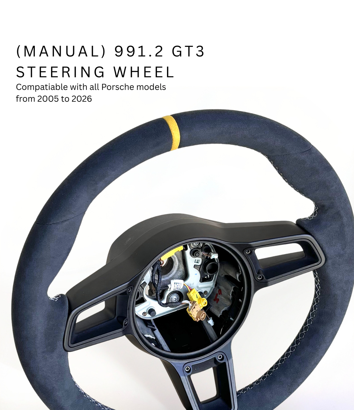 Manual Porsche 991.2 Steering Wheel in Yellow