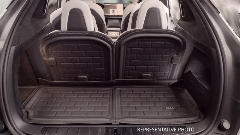 3D MAXpider 22-23 Rivian R1S Kagu Black 3Rd Row Seat Back Protector Q1RI0011309