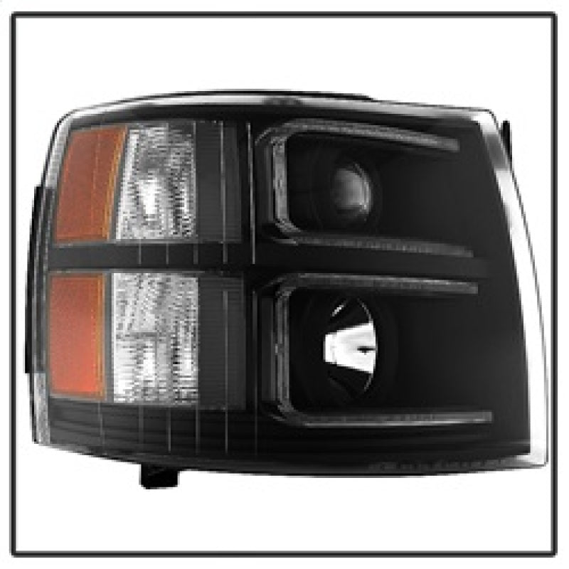 SPYDER Xtune Chevy Silverado 1500/2500/3500 07-13 Projector Headlights Black PRO-JH-CS07-LED-BK 9027796