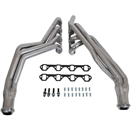 Ford Mustang 5.0L 1-5/8 Long Tube Exhaust Headers Polished Silver Ceramic 79-93