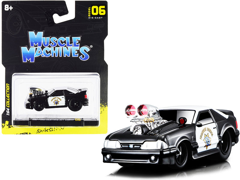Rapid Vehicles 1993 Ford Mustang SVT Cobra CHP "California Highway Patrol" Black and White 1/64...