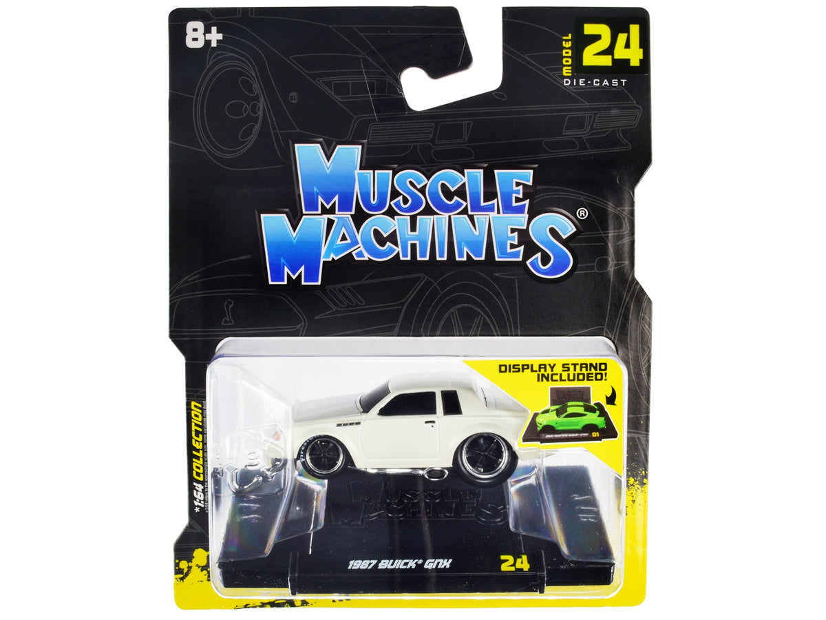 Rapid Vehicles 1987 Buick GNX Pearl White 1/64 Diecast Model Car by Muscle Machines  free...