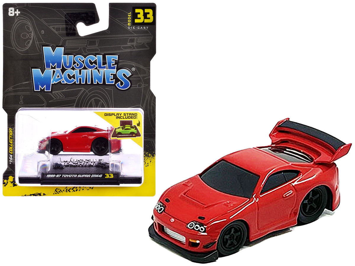 Rapid Vehicles 1995-1997 Toyota Supra (MK4) Red 1/64 Diecast Model Car by Muscle Machines  free...