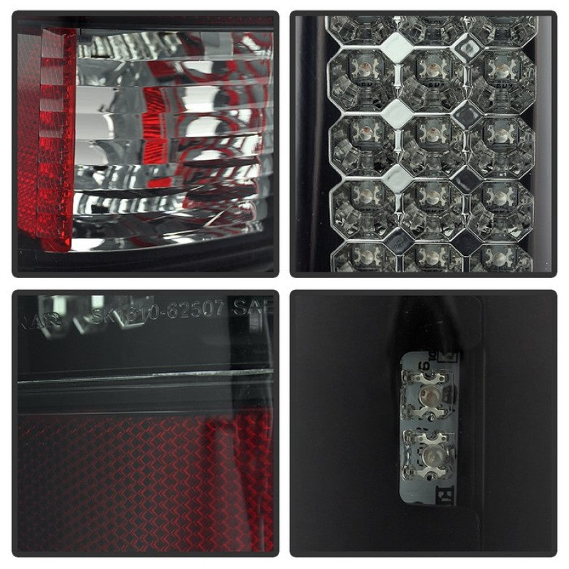 FR SPORT Spyder Ford F150 side 97-03/F250 Super Duty 99-07 LED Tail Lights Blk Smke...