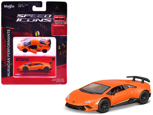 Rapid Vehicles Lamborghini Huracan Performante Orange "Speed Icons" Series 1/64 Diecast Model Car...