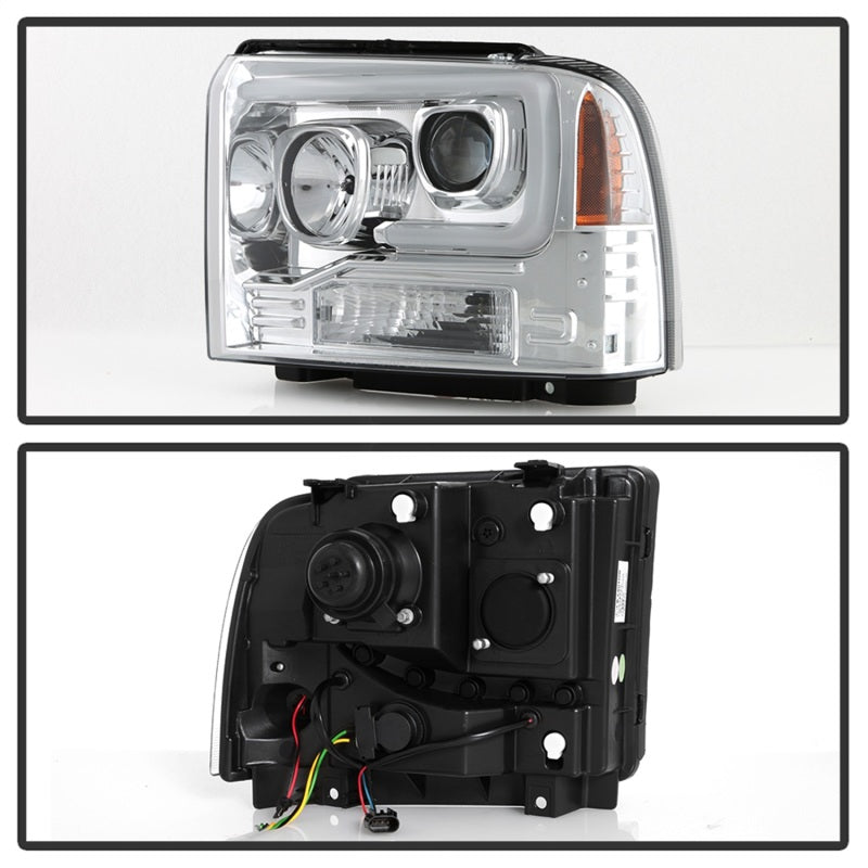FR SPORT Spyder Platinum Ford F250/350/450 05-07 High-Power LED Module Proj. Headlights-Chrome...