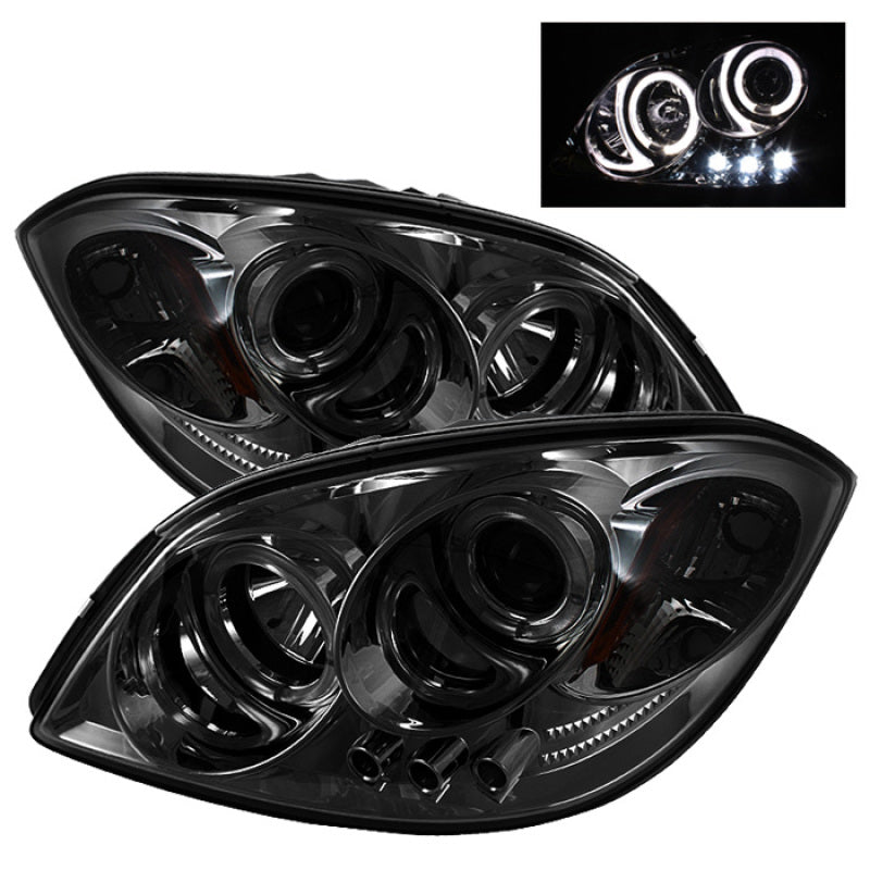 FR SPORT SPYDER Chevy Cobalt 05-10 Projector Headlights LED Halo LED Smke PRO-YD-CCOB05-HL-SM...