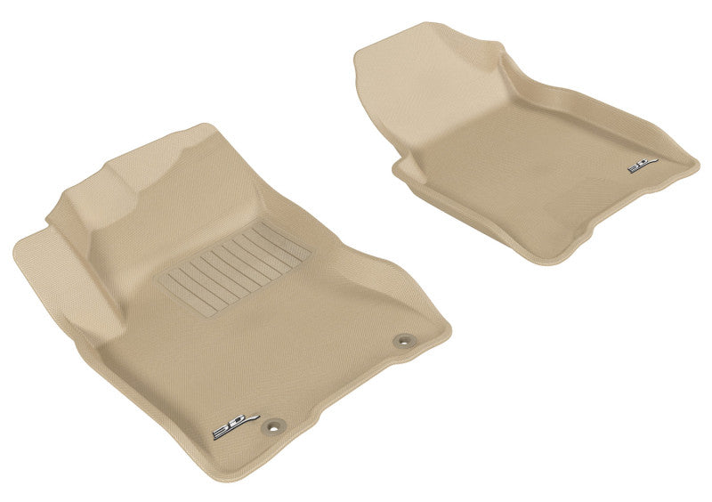 3D MAXpider 2008-2013 Nissan Rogue Kagu 1st Row Floormat - Tan L1NS02911502