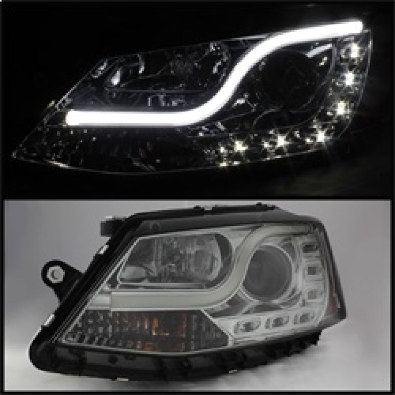 FR SPORT Spyder Volkswagen Jetta 11-14 Projector Headlights Halogen Light Tube DRL Smke...