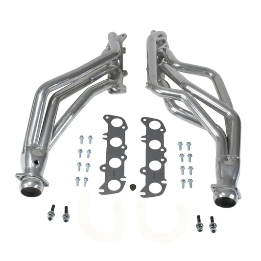 Ford Mustang Coyote Swap 1-3/4 Long Tube Exhaust Headers Polished Silver Ceramic 86-04