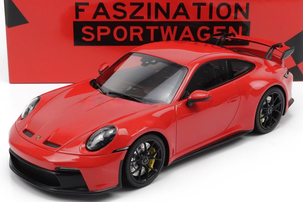 STM Diecast Minichamps 2022 Porsche 911 992 GT3 Guards Red w/ Black Wheels 1:18 LIMITED