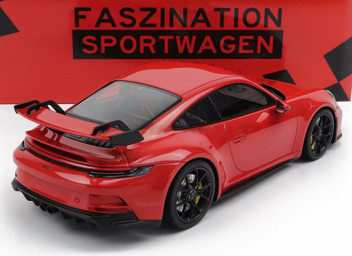 STM Diecast Minichamps 2022 Porsche 911 992 GT3 Guards Red w/ Black Wheels 1:18 LIMITED - View 2