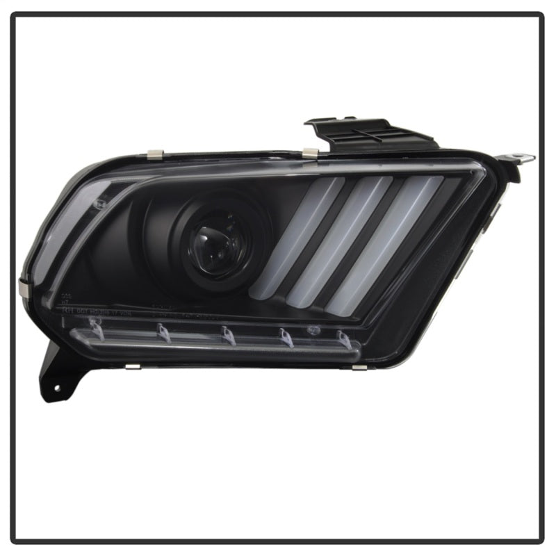 Spyder 10-13 Ford Mustang - Halogen - Projector Headlights - LED Signals -Black (PRO-YD-FM2010V2-BK) 5085429