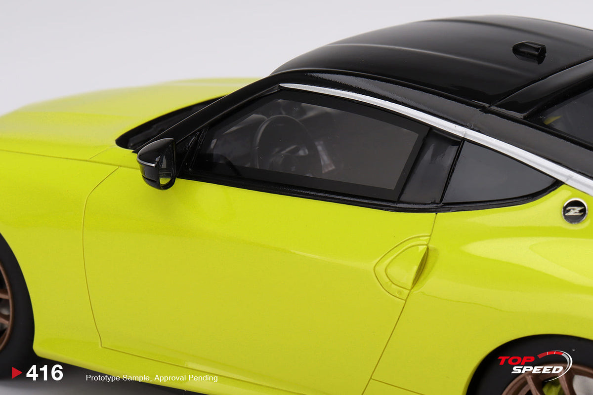 STM Diecast Topspeed 1:18 Nissan Z Proto Spec 2023 Ikazuchi Yellow LHD - View 5