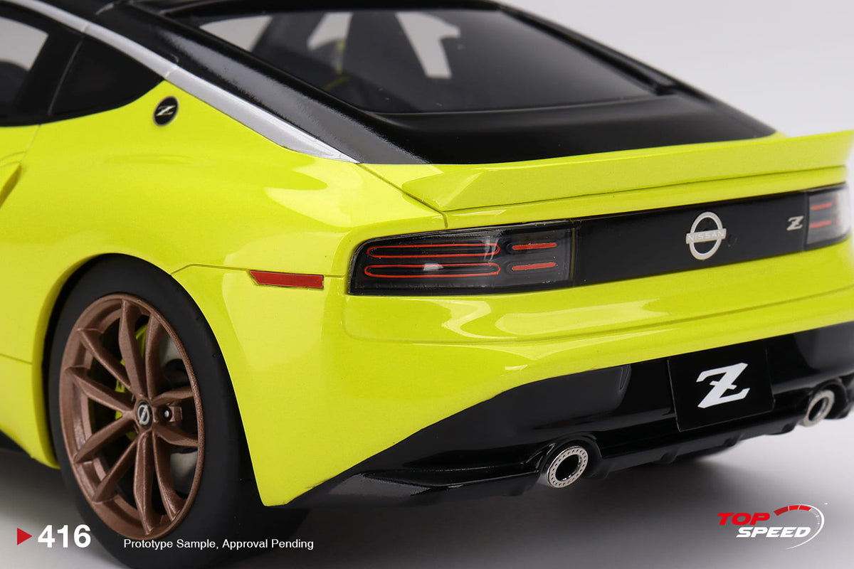 STM Diecast Topspeed 1:18 Nissan Z Proto Spec 2023 Ikazuchi Yellow LHD - View 6