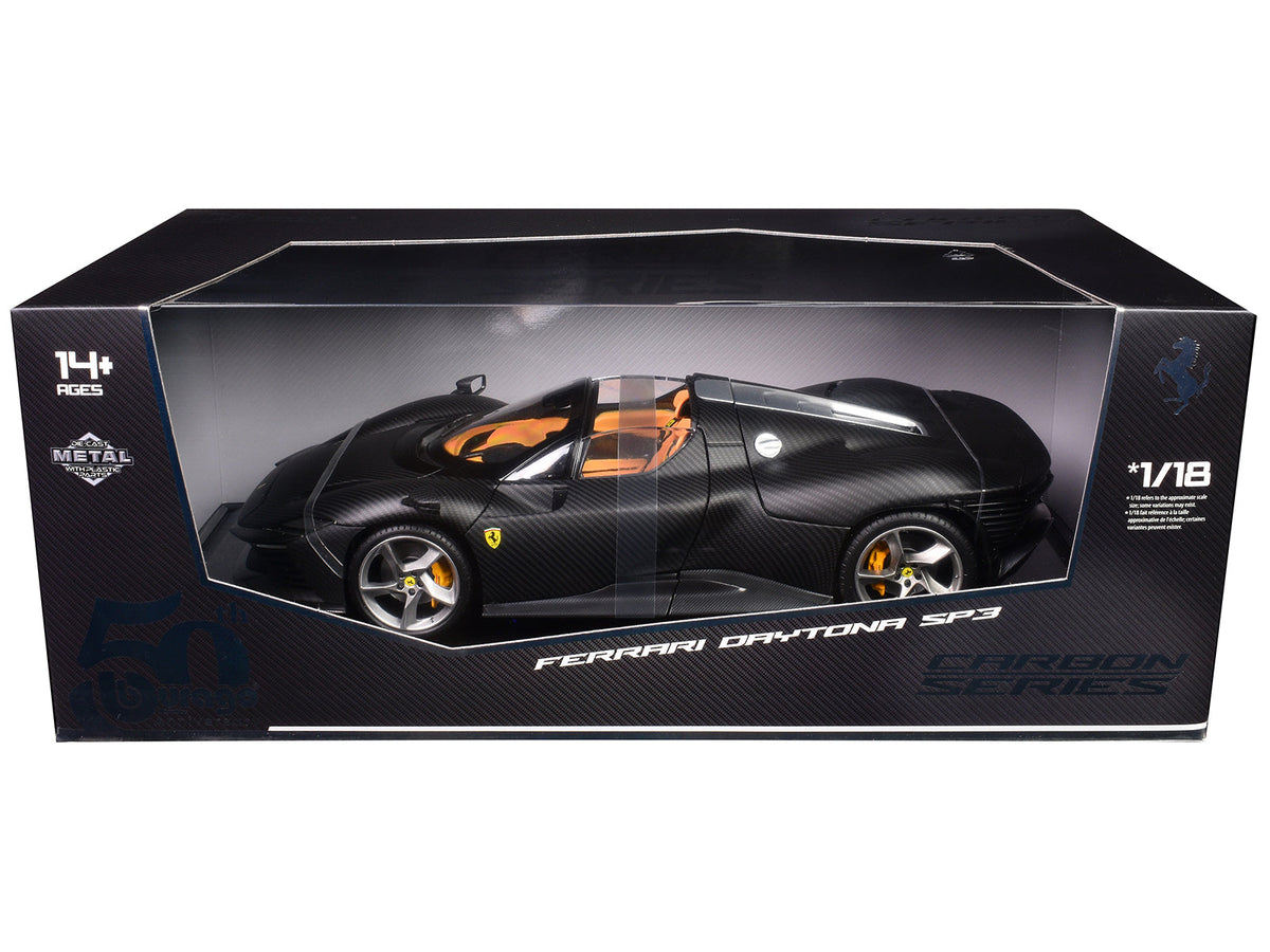 Rapid Vehicles Ferrari Daytona SP3 Carbon Fiber "Carbon Series - Bburago 50th Anniversary" 1/18...