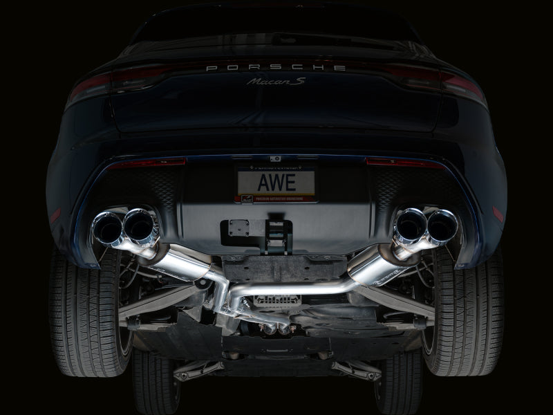 AWE Tuning 19-21 Porsche Macan 3.0T/2.9TT Touring Edition Catback Exhaust w/ Chrome Silver Tips 3015-42951
