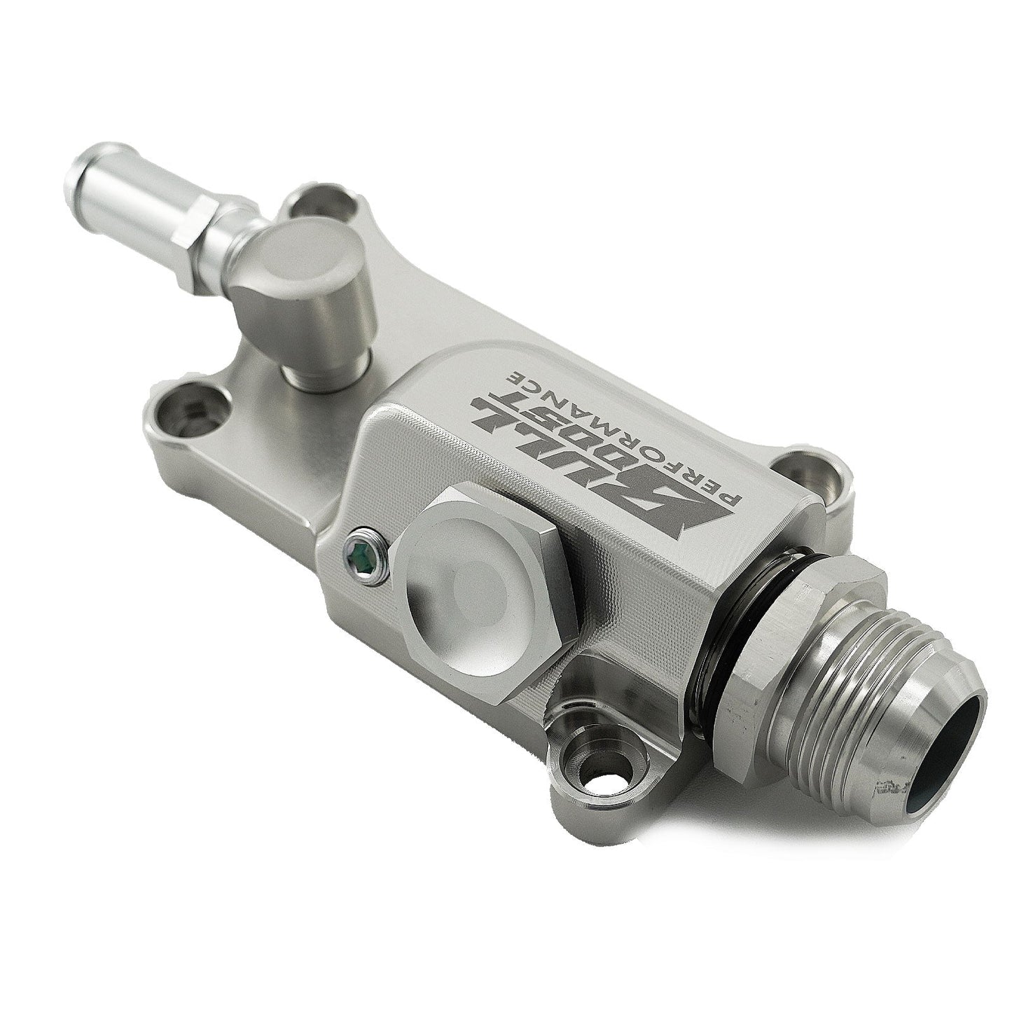 16AN K Series Upper Coolant Housing W Straight Elbow Hose Fitting For K20Z3 K24