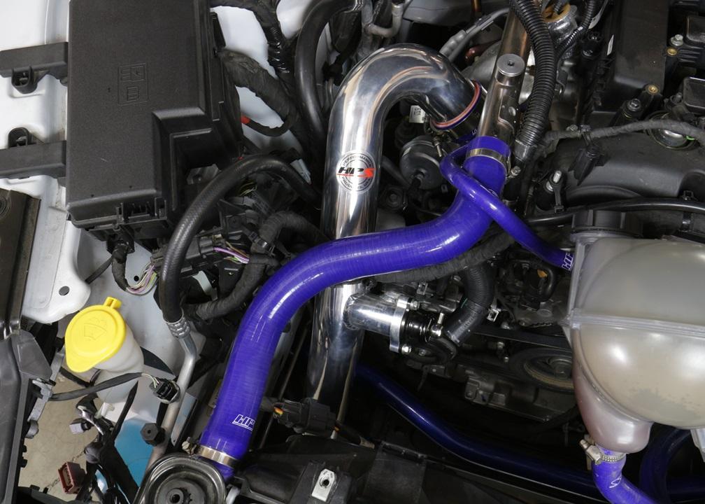 HPS Performance HPS Intercooler Hot Charge Pipe and Cold Side with Black Hoses 15-17 Ford Mustang Ecoboost 2.3L Turbo, Black