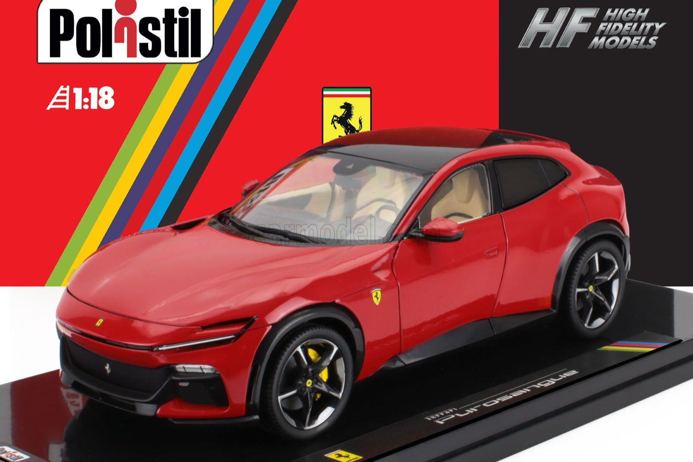 Polistil 2022 Ferrari Purosangue Rossa Corsa (Ferrari Red) High Fidelity WITH DISPLAY 1:18