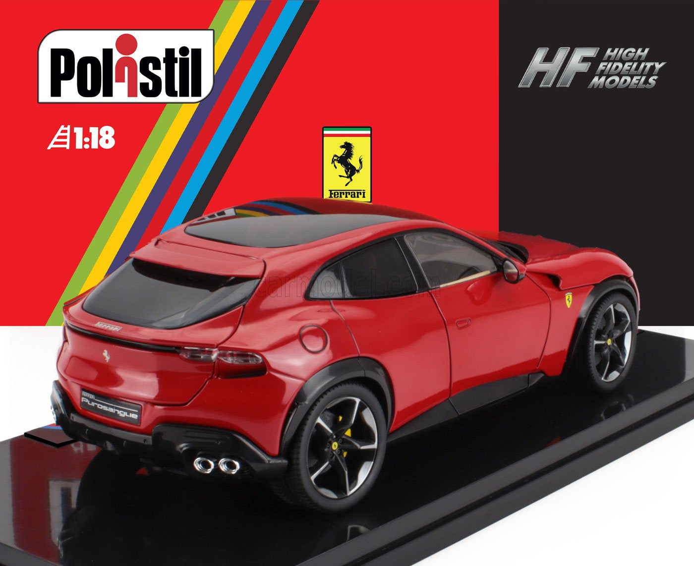 Polistil 2022 Ferrari Purosangue Rossa Corsa (Ferrari Red) High Fidelity WITH DISPLAY 1:18