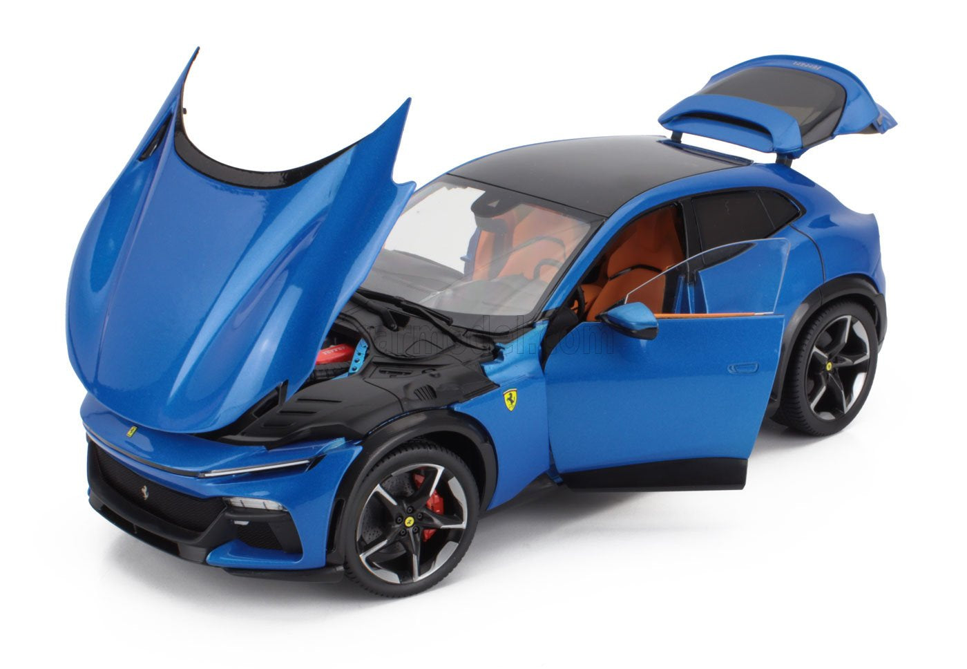 Polistil 2022 Ferrari Purosangue Blu Corsa (Blue Metallic) High Fidelity WITH DISPLAY 1:18