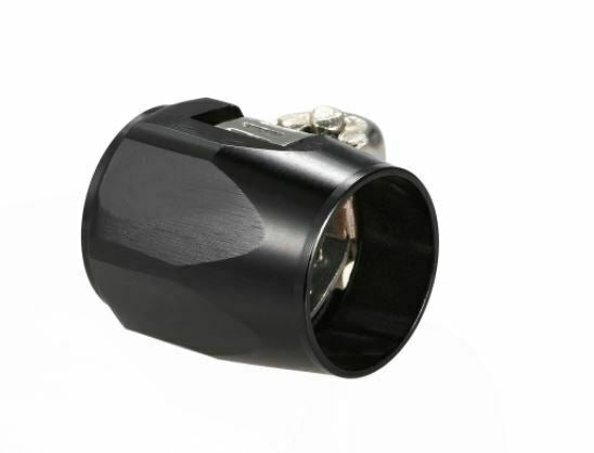 AN8 AN-8 Push On Hose End Cover Clamp Finisher Black Aluminum Fitting 2-PACK