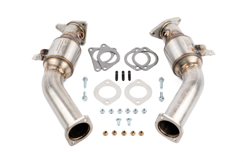 AMS Performance VR30DDTT Street Lower Downpipes w/GESI Catalytic Converter AMS.53.05.0001-2
